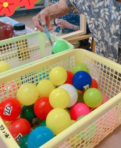 ボールすくい　レクリエーション　
